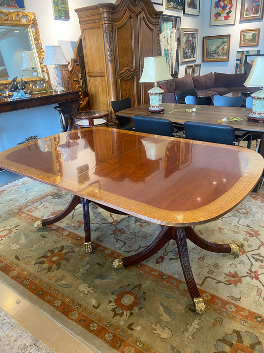 Councill Banded Double Pedestal Dining Table