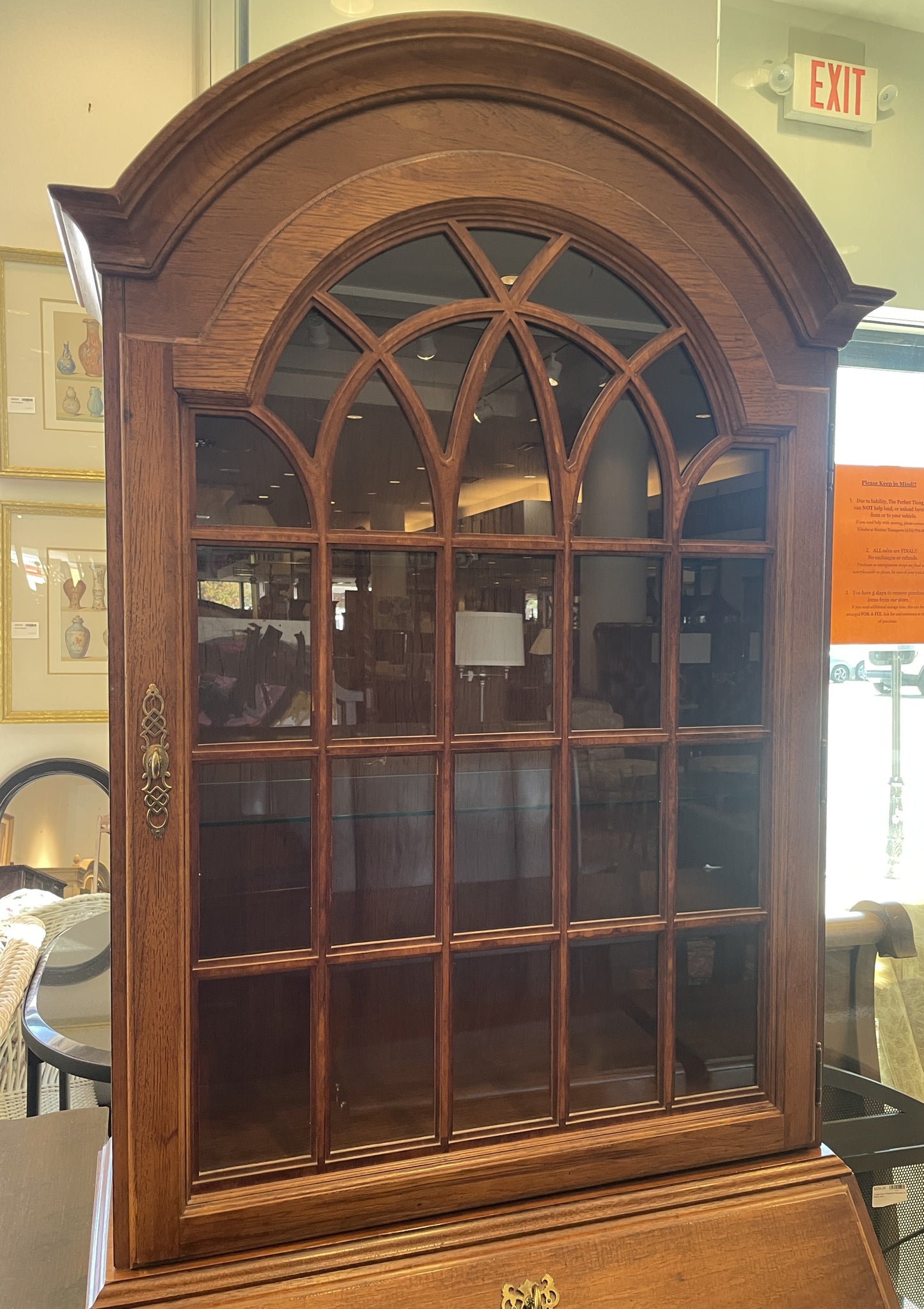 Thomasville Georgian Dome Topped Secretary Desk (0GZ004)