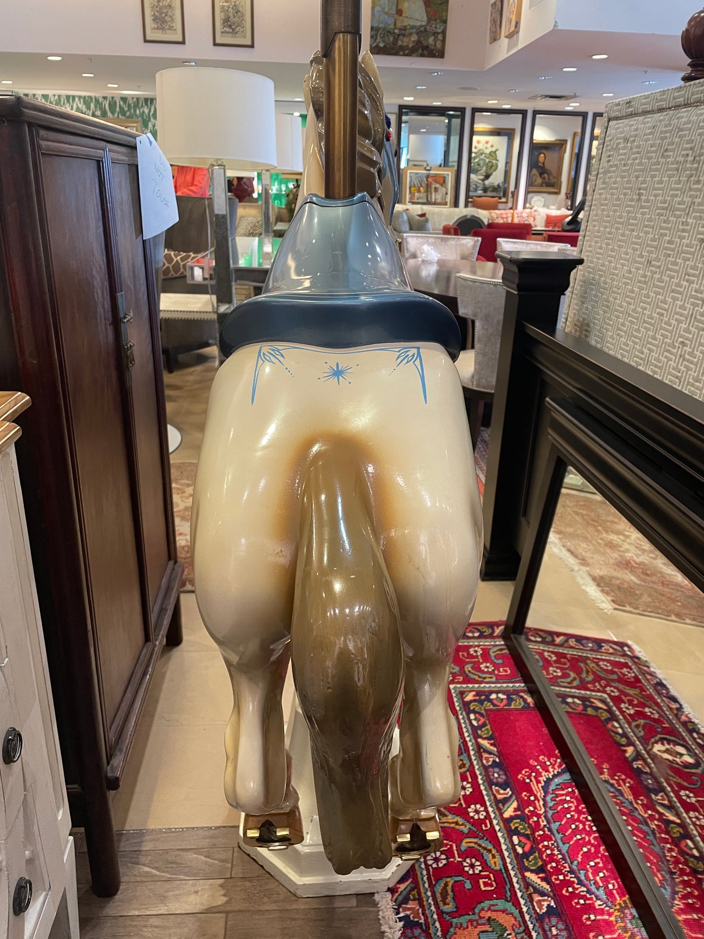 Allan Herschell Attributed Repainted Carousel Horse, Jumper with Jewels (060005)