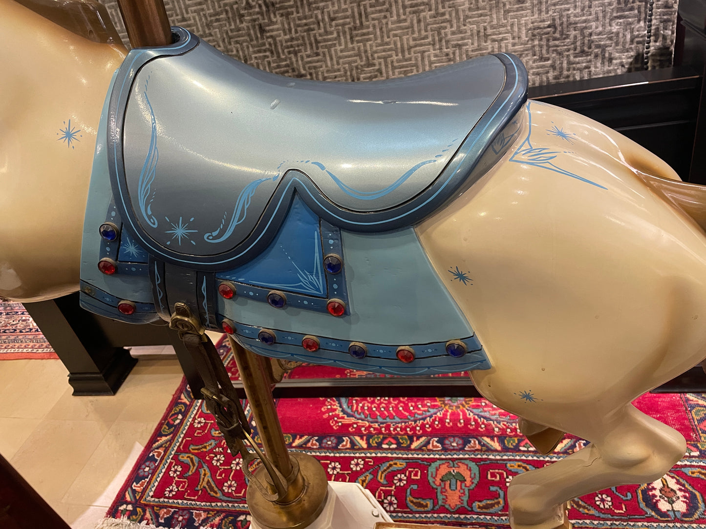 Allan Herschell Attributed Repainted Carousel Horse, Jumper with Jewels (060005)