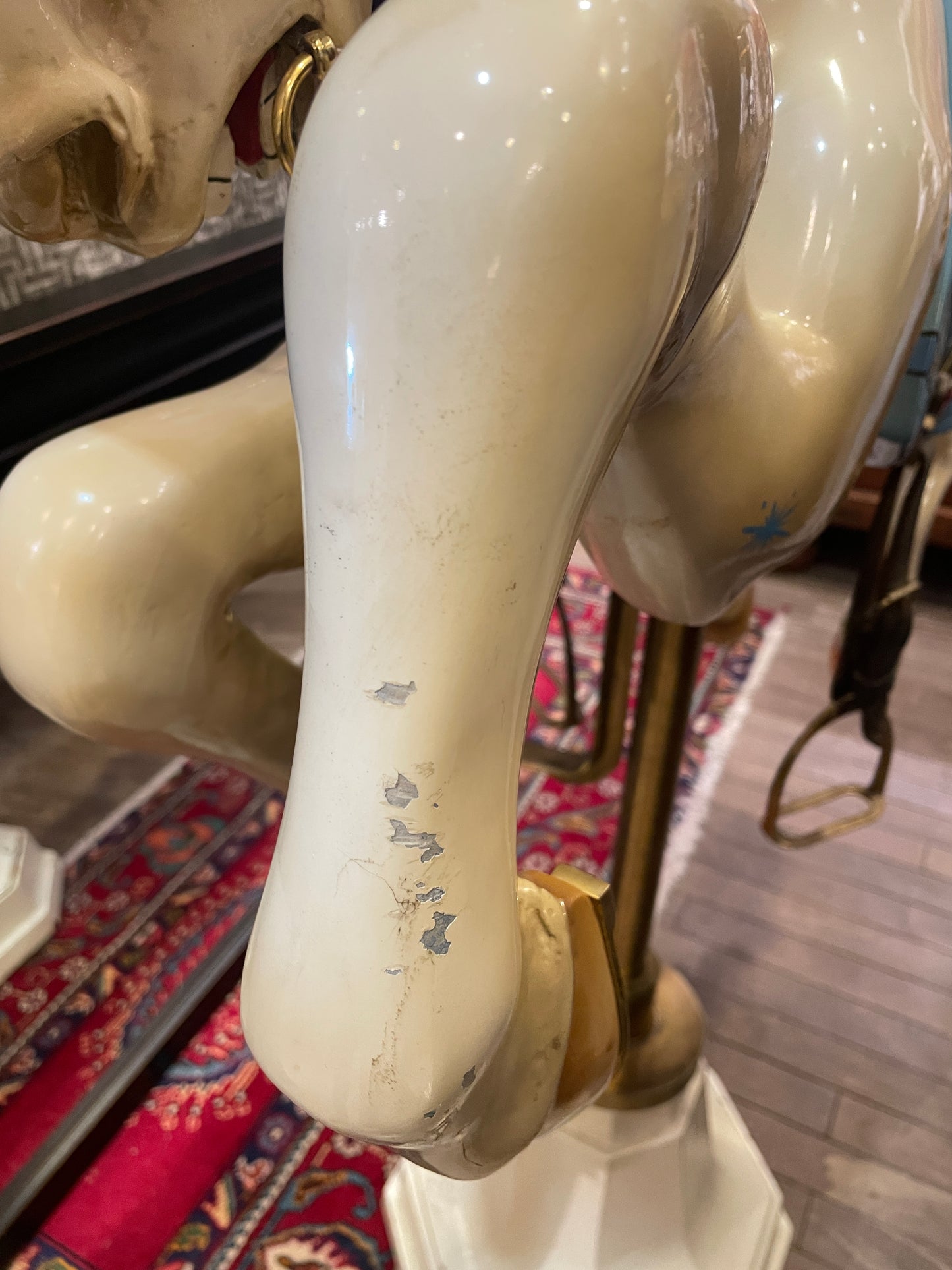 Allan Herschell Attributed Repainted Carousel Horse, Jumper with Jewels (060005)