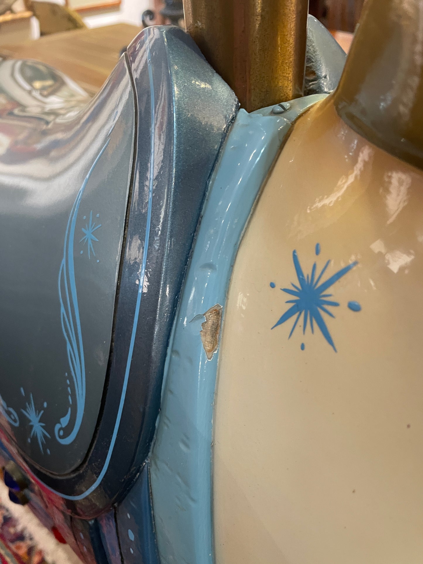 Allan Herschell Attributed Repainted Carousel Horse, Jumper with Jewels (060005)