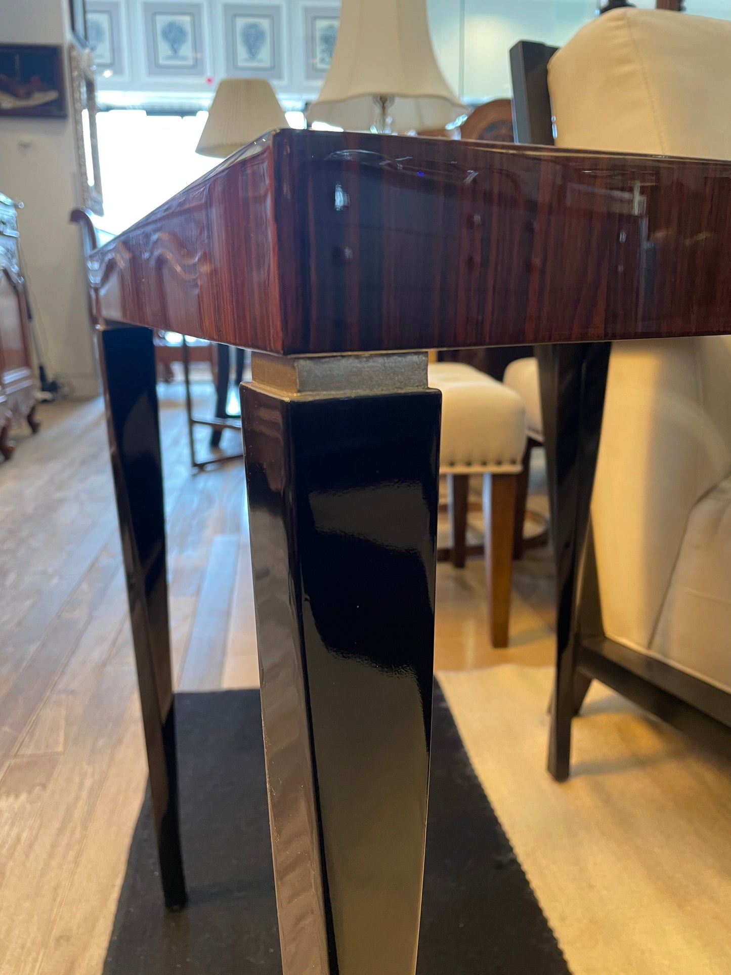 Deco Lacquer and Macassar Ebony Accent Table (0KP004)
