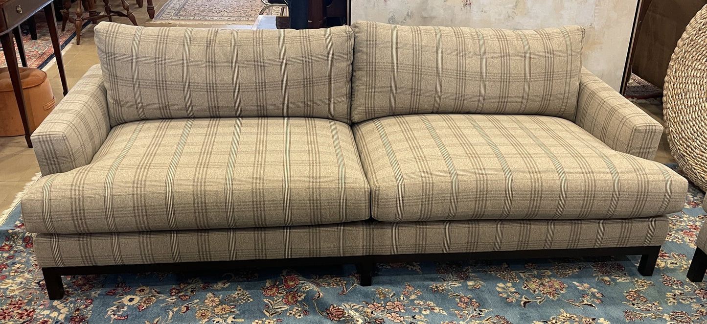Barclay Butera Plaid Sofa, wool (Two available 0OG001, 0OG002)