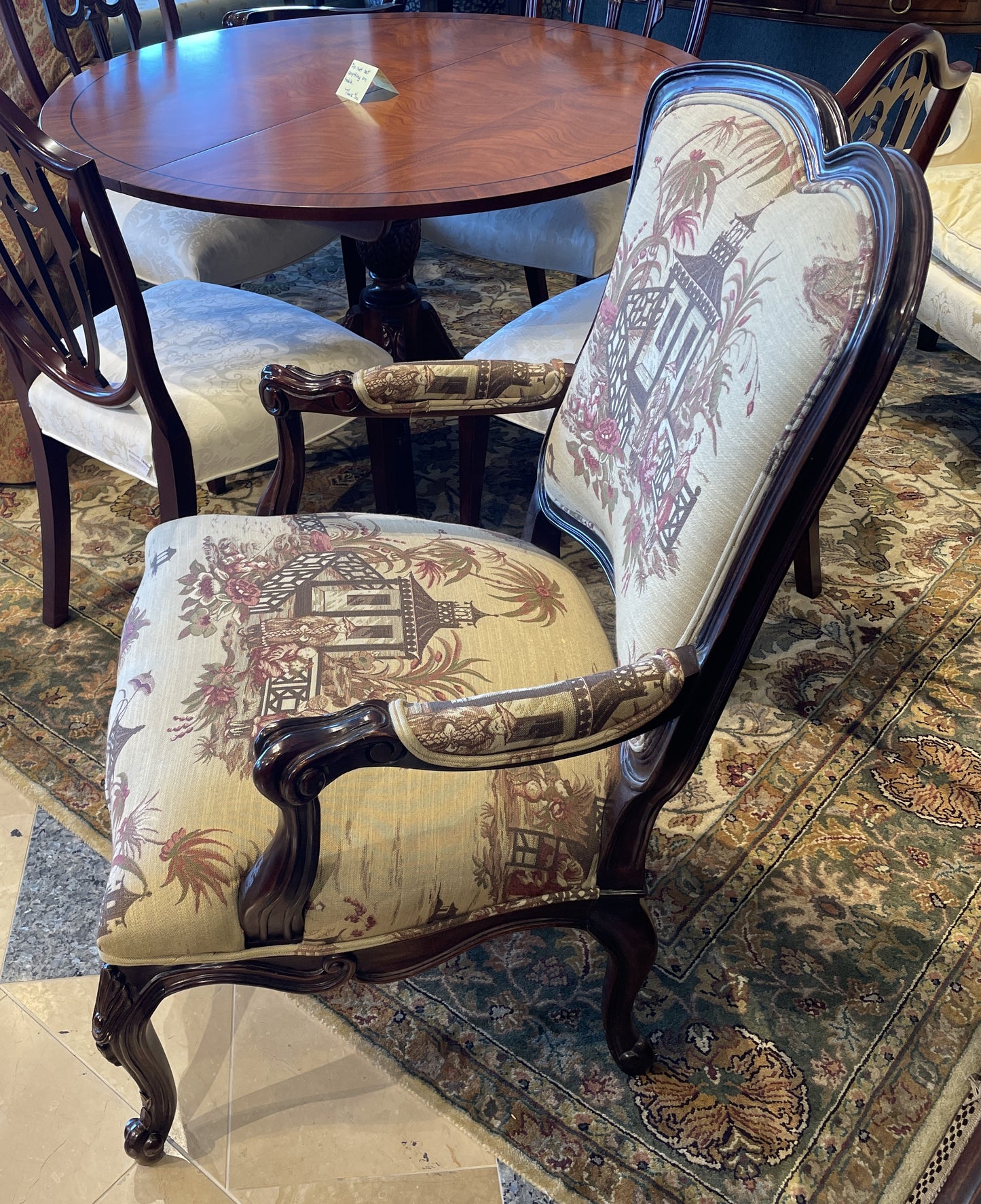 Hickory Chinoiserie Bergere Chair (0GZ009)