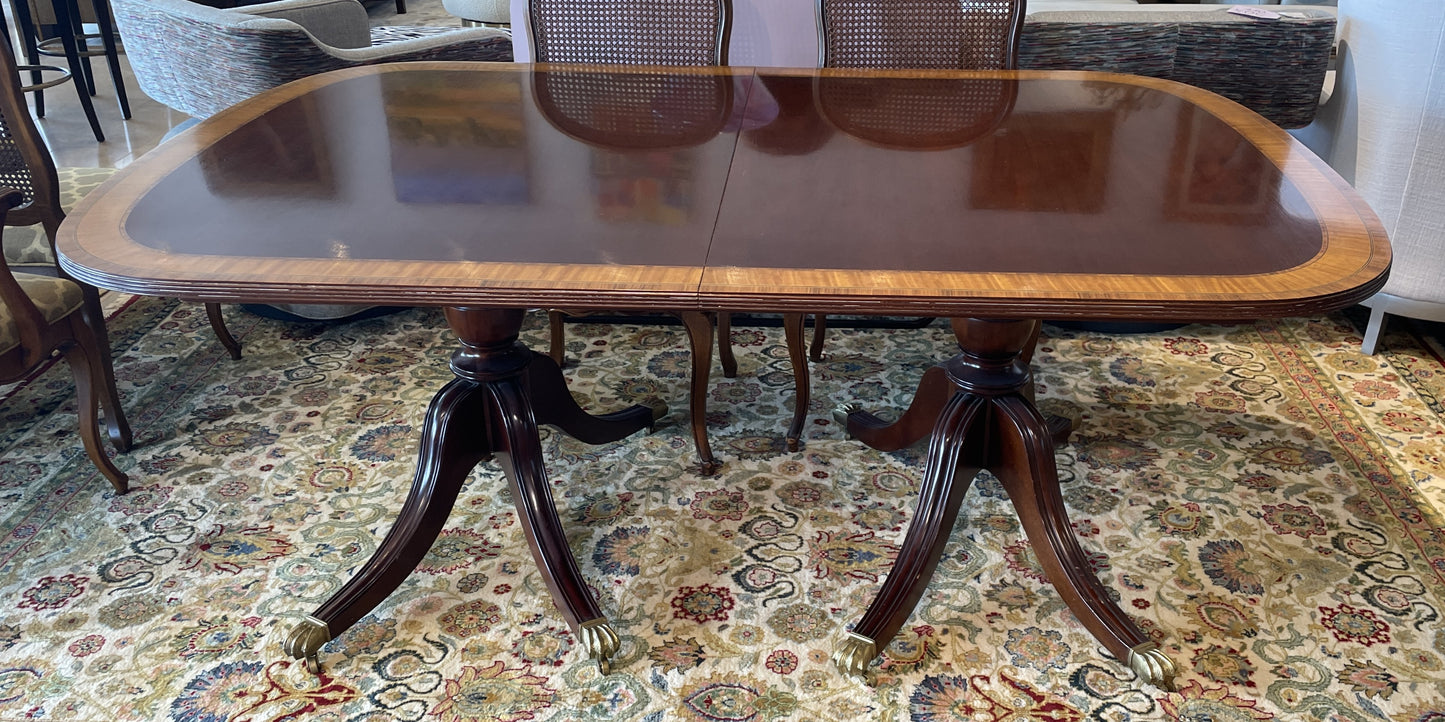 Georgian style Banded Dining Table, AS IS (037001)