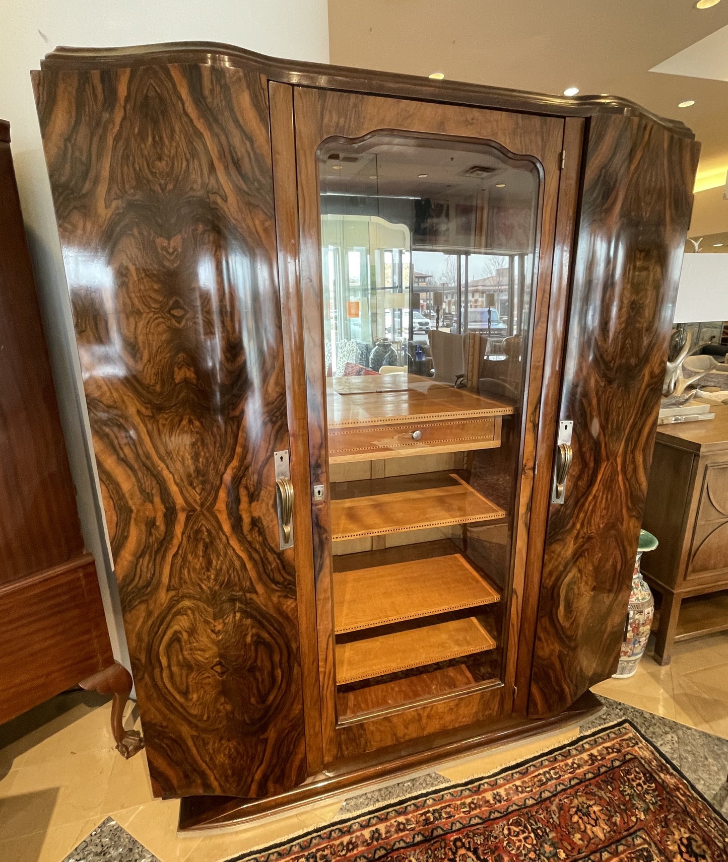 Art Deco Three Door Armoire/Bar (0KP00M)