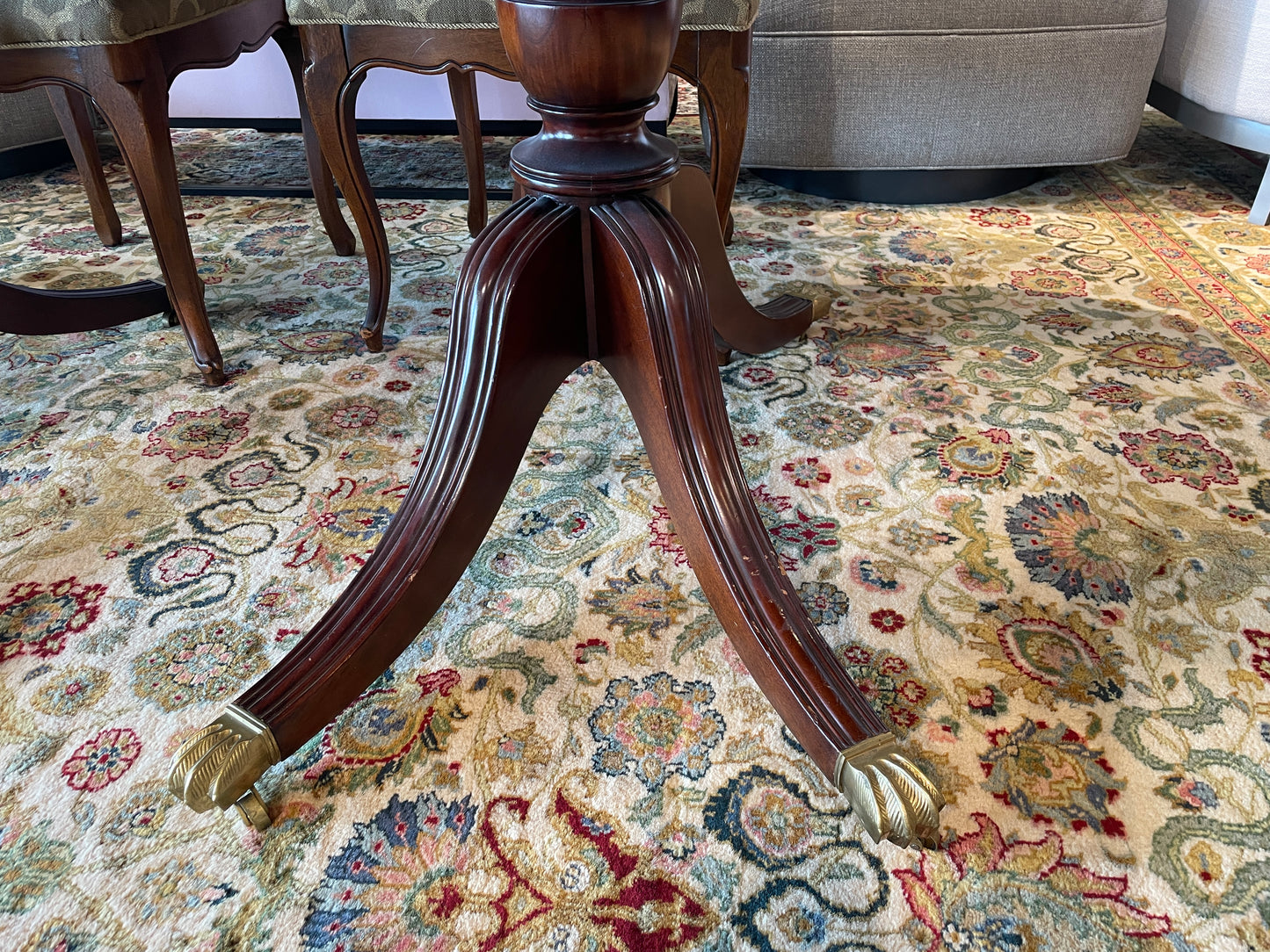 Georgian style Banded Dining Table, AS IS (037001)