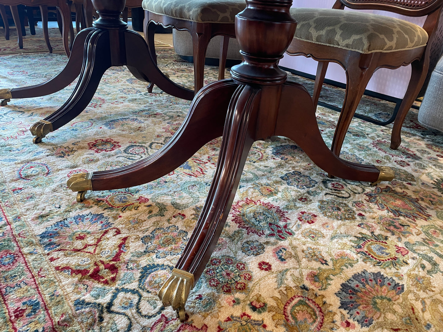 Georgian style Banded Dining Table, AS IS (037001)
