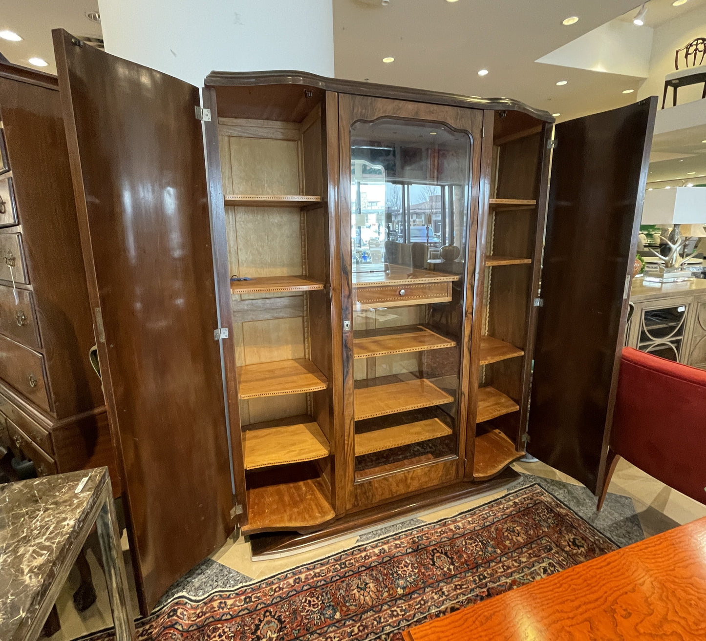 Art Deco Three Door Armoire/Bar (0KP00M)