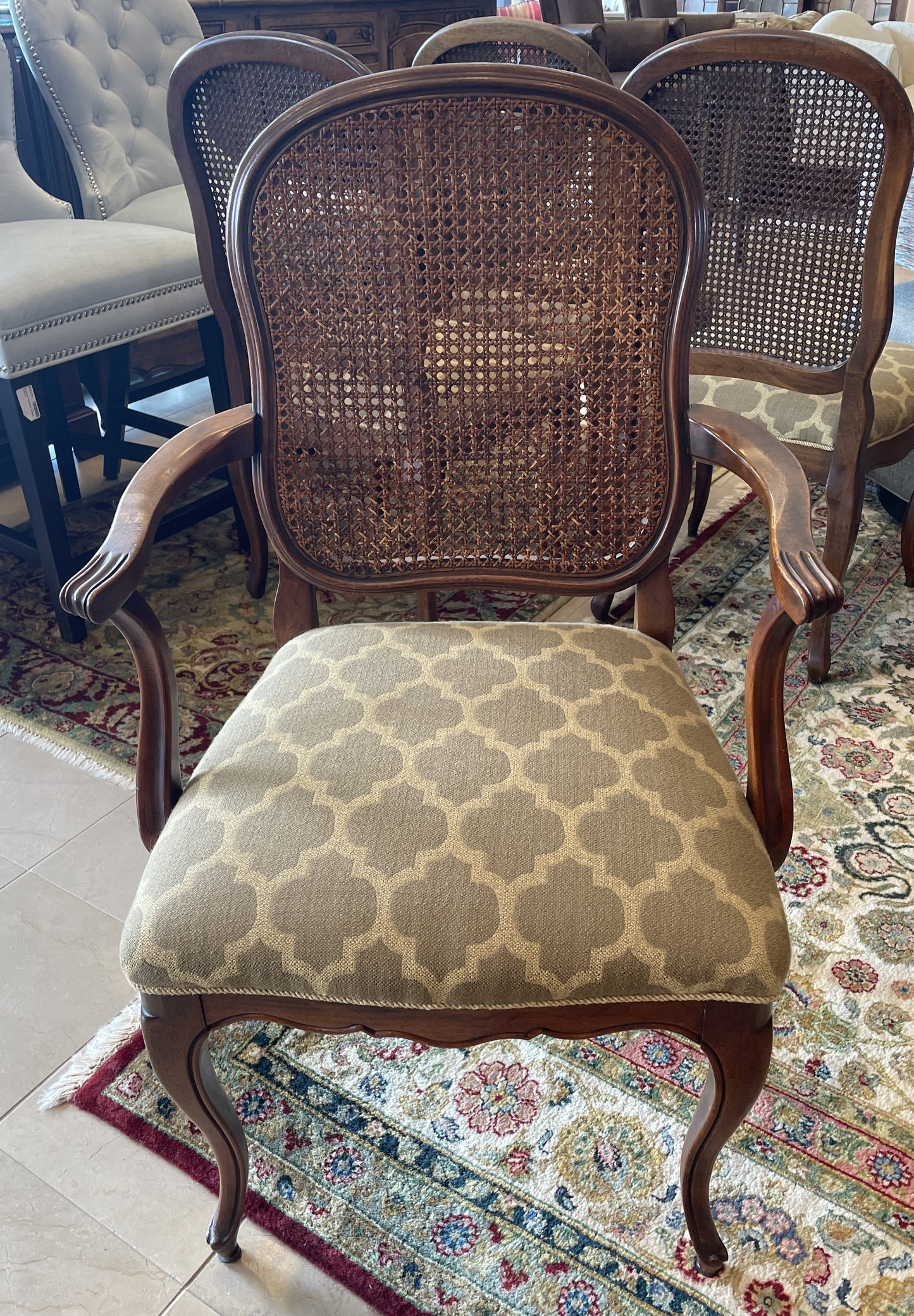 Davis Furniture Company Caned Dining Chairs, set of 6 (037002)