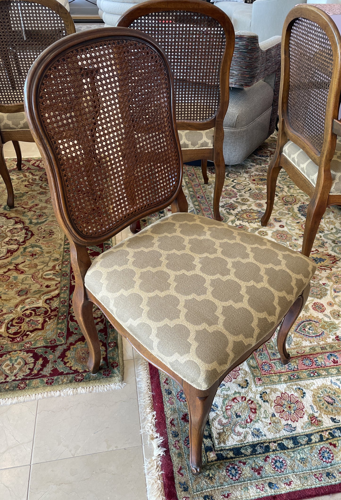 Davis Furniture Company Caned Dining Chairs, set of 6 (037002)