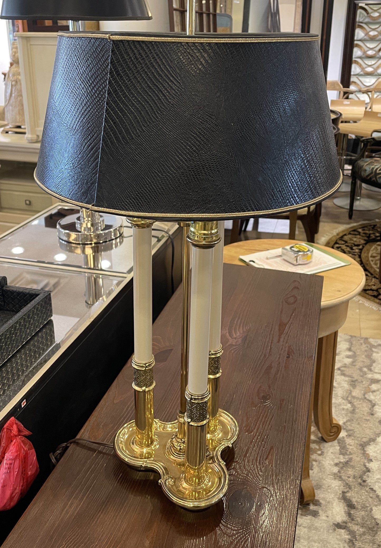 Regency Style Brass Desk Lamp with three Candle lights (0GZ00F)