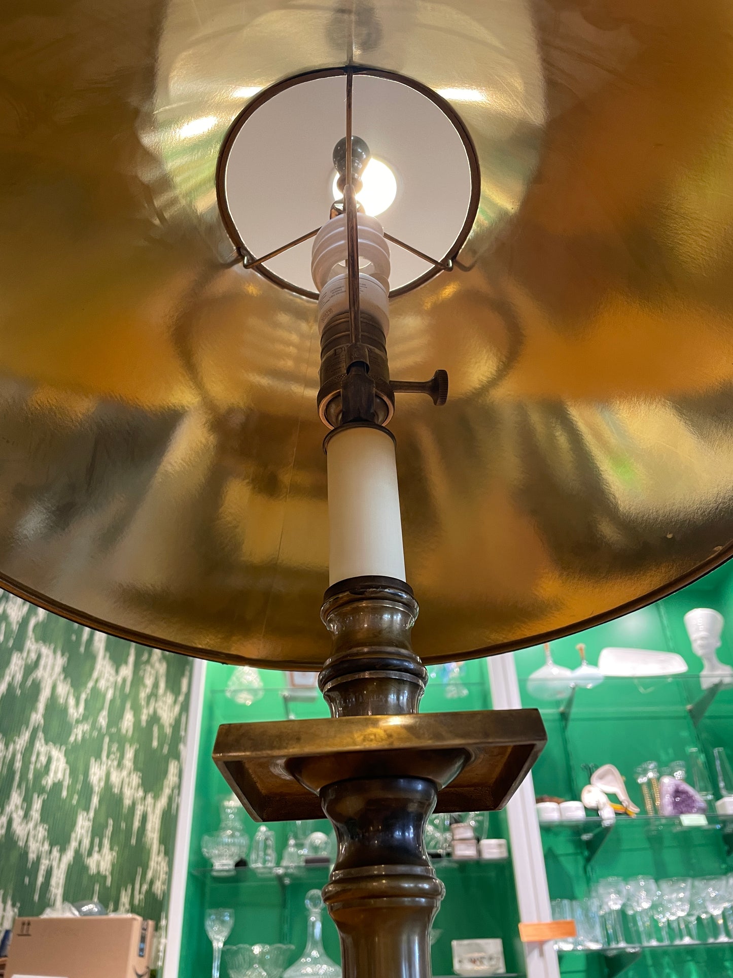 Vintage Sarried Brass Twist Lamps, a pair (0H0001)
