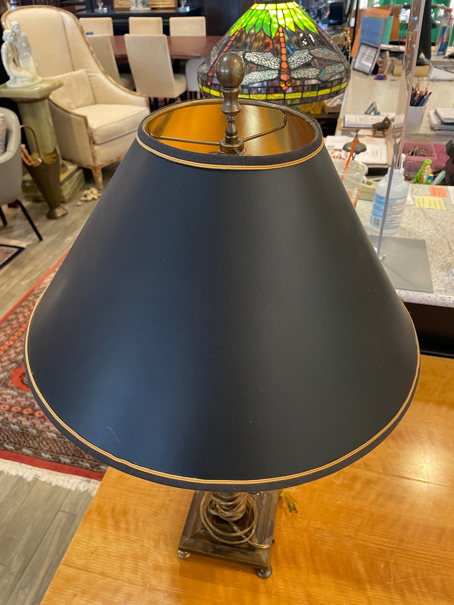 Vintage Sarried Brass Twist Lamps, a pair (0H0001)