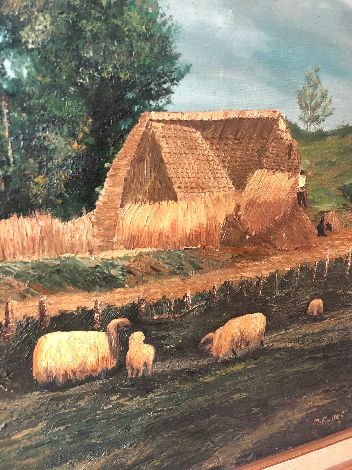 Mary Follet Sheep Oil on Canvas