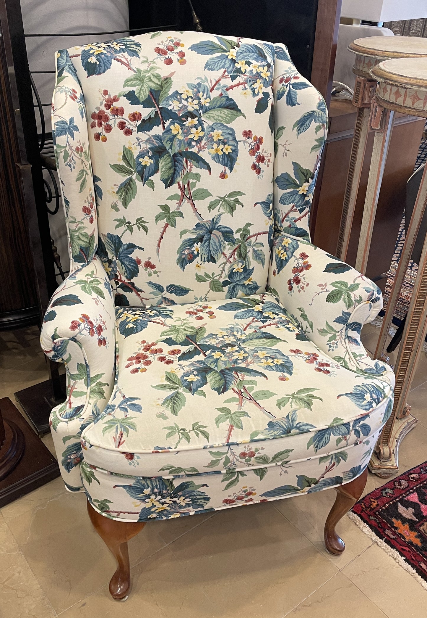 Floral Wing Back Chair (0H000Q)