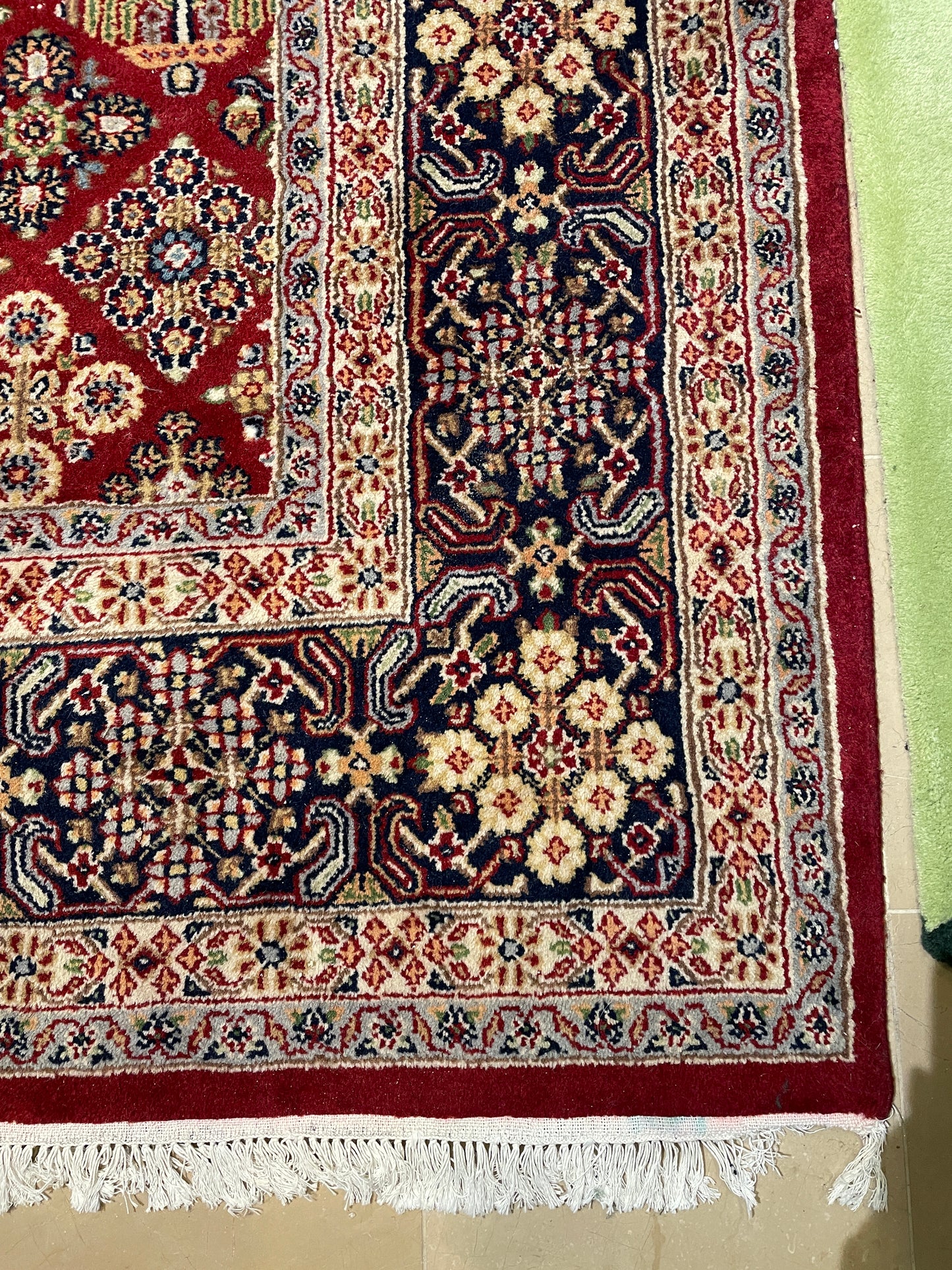 Super Kazak Wool Rug, reds and blues (Approx. 7'9x10'5) (0IF001)