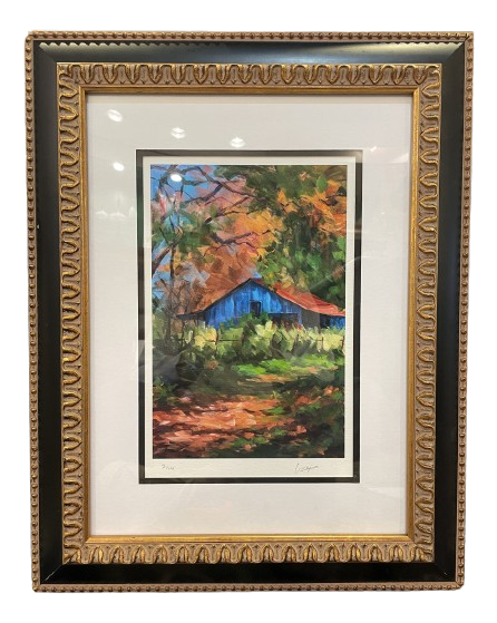 Elizabeth Bazin "La Cabane Bleue" Lithograph (0CY002)