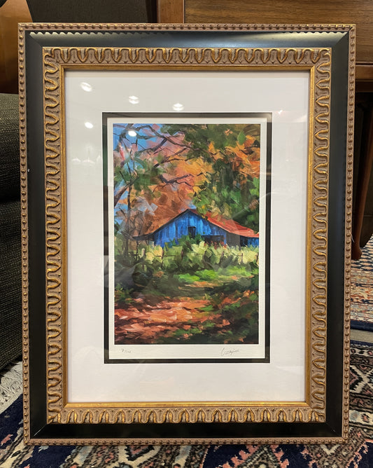 Elizabeth Bazin "La Cabane Bleue" Lithograph (0CY002)