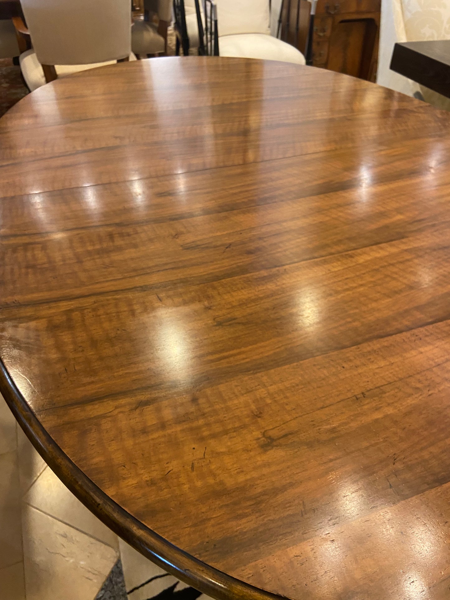 Baker Oval Burled Dining Table (24678)