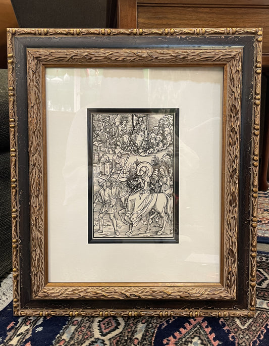 Albrecht Durer "St. Bridget's Vision of Magister Magnus" 19th Century Woodcut (0CY00Y)
