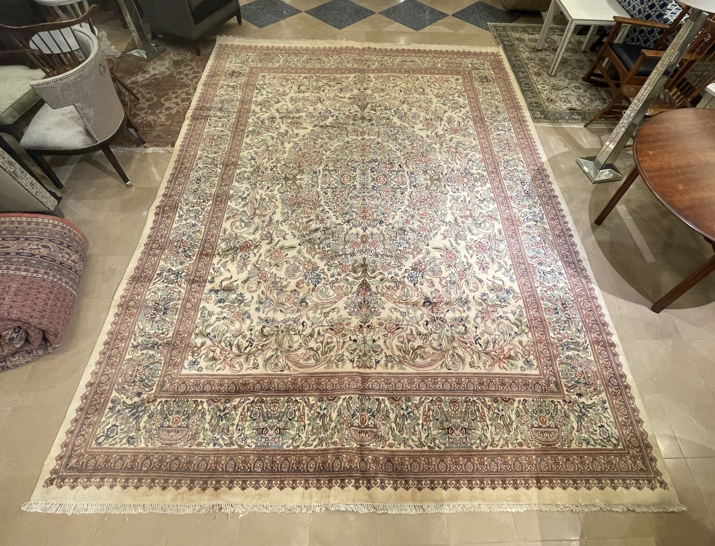 Hand Knotted French Tabriz AS IS (Approx. 9'10x13'5) (01D01X)