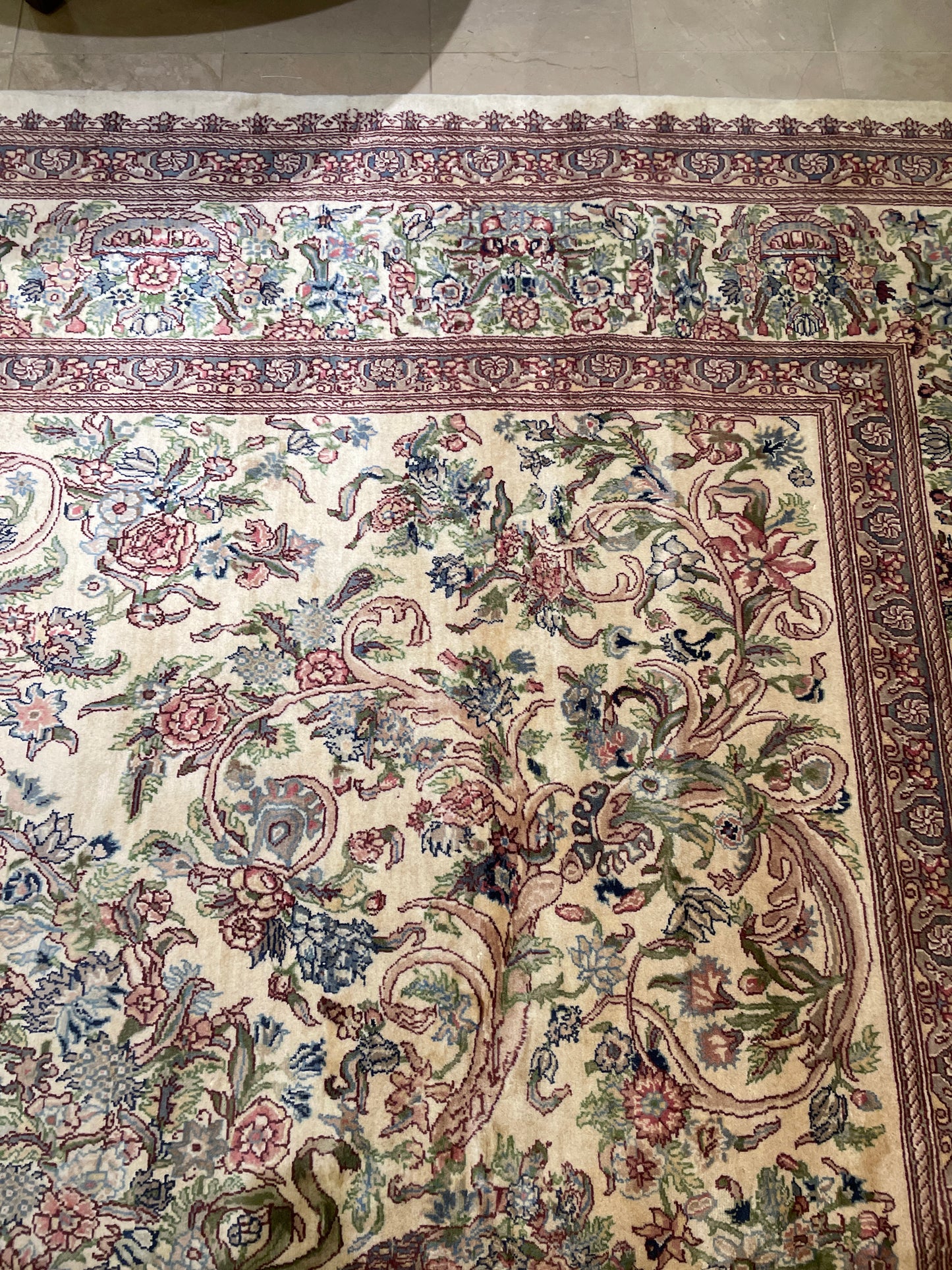 Hand Knotted French Tabriz AS IS (Approx. 9'10x13'5) (01D01X)