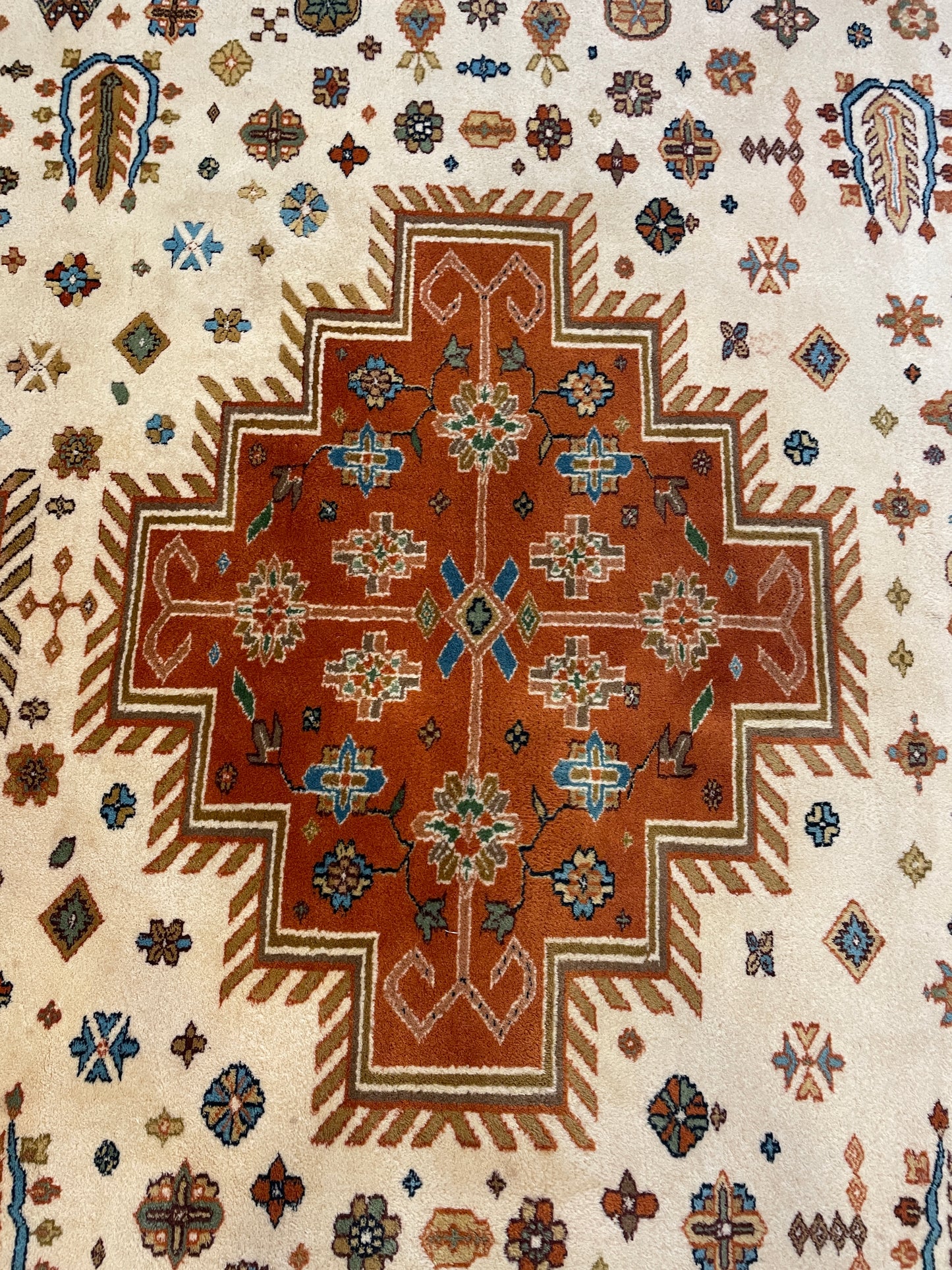 HK Kazak Rug, warm tones, 10x14 approx (0GU001)
