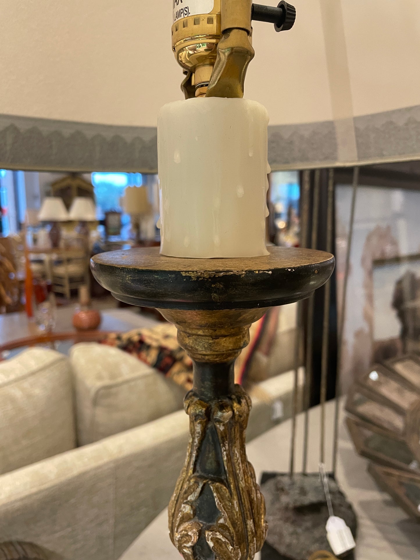 Italian Gilt Lamps, a pair AS IS (0OH001)