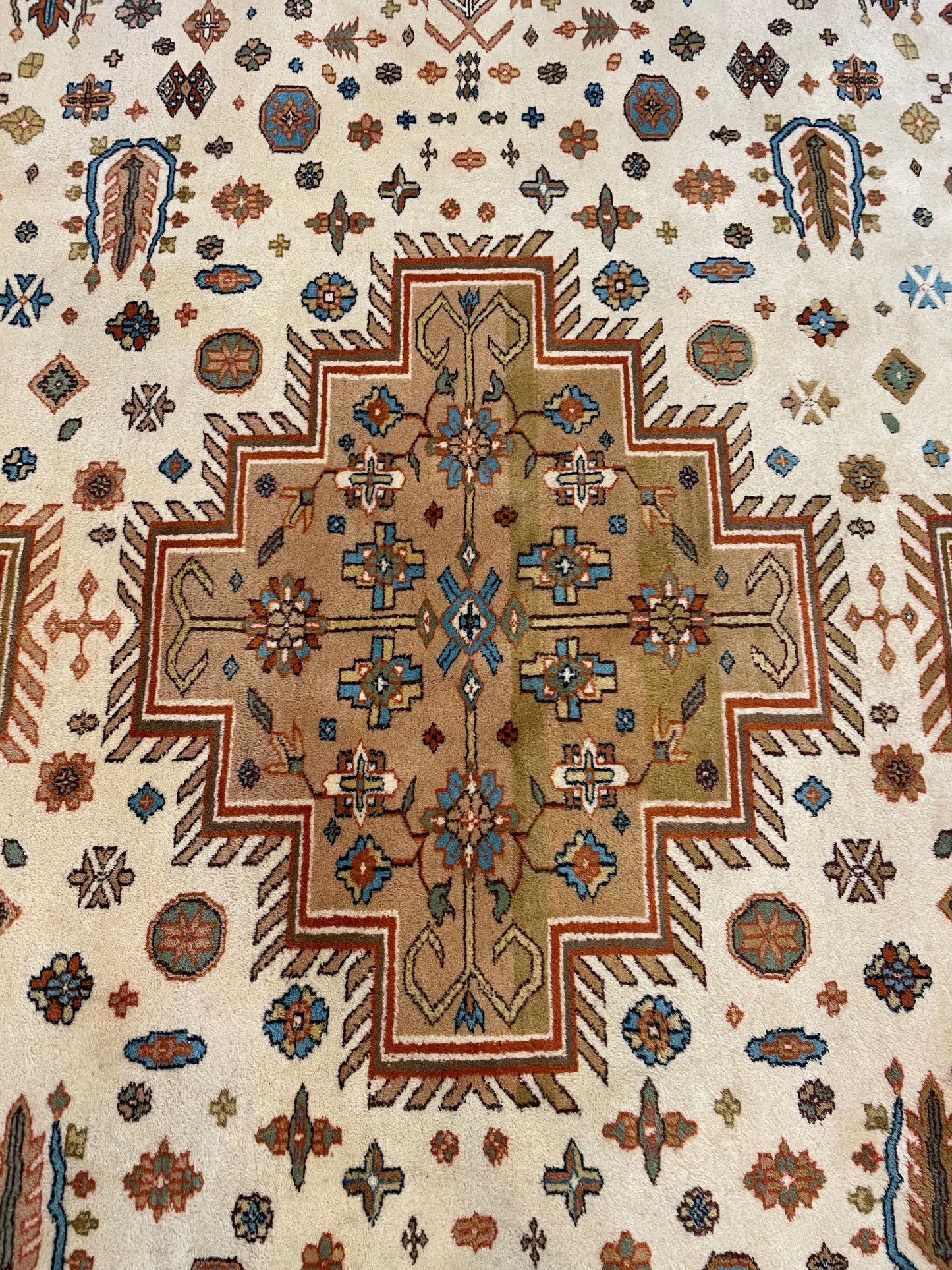 HK Kazak Rug, warm tones, 10x14 approx (0GU001)