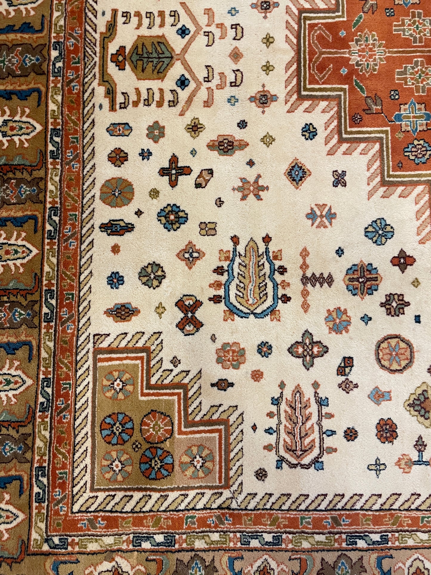 HK Kazak Rug, warm tones, 10x14 approx (0GU001)