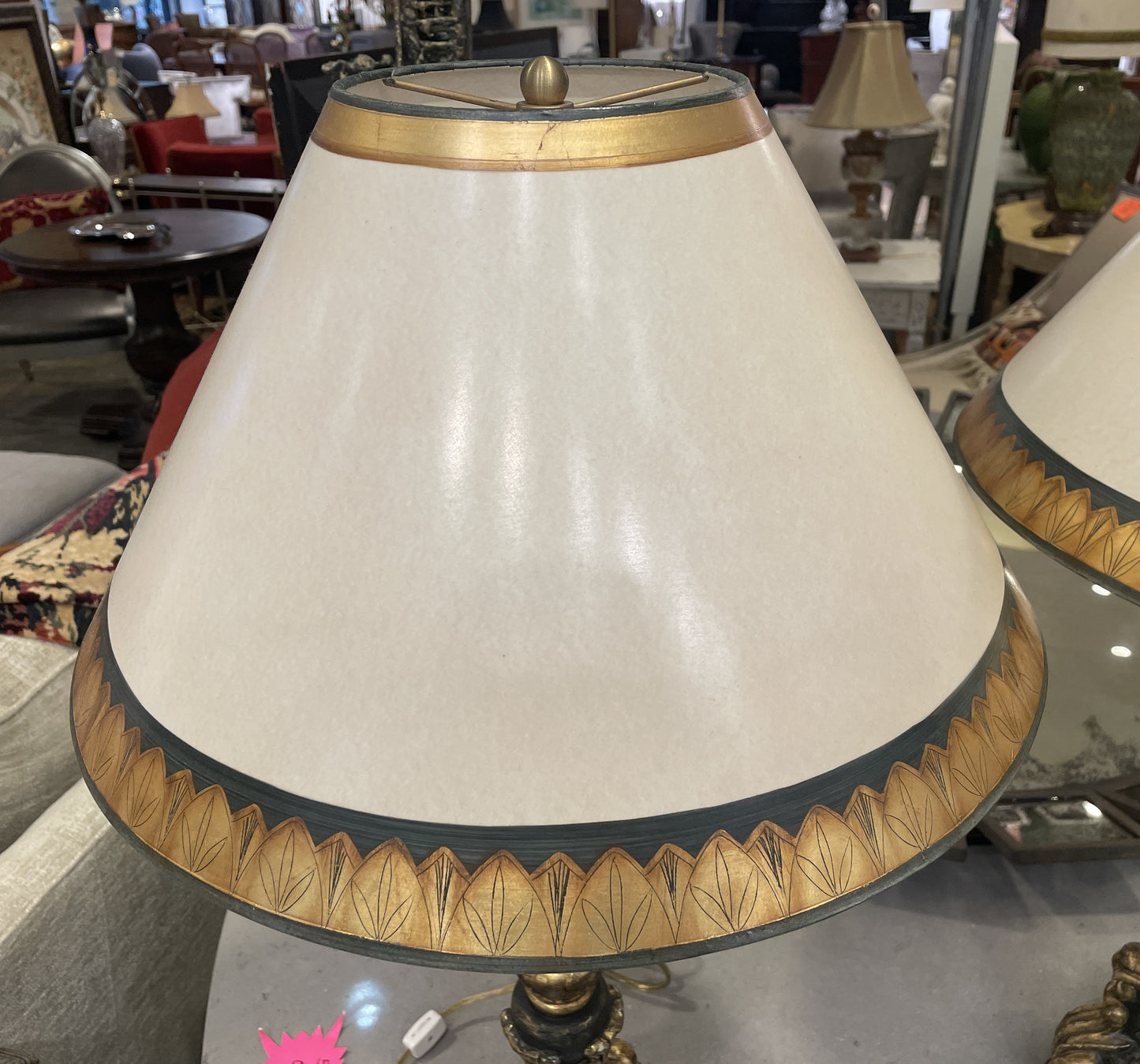 Italian Gilt Lamps, a pair AS IS (0OH001)