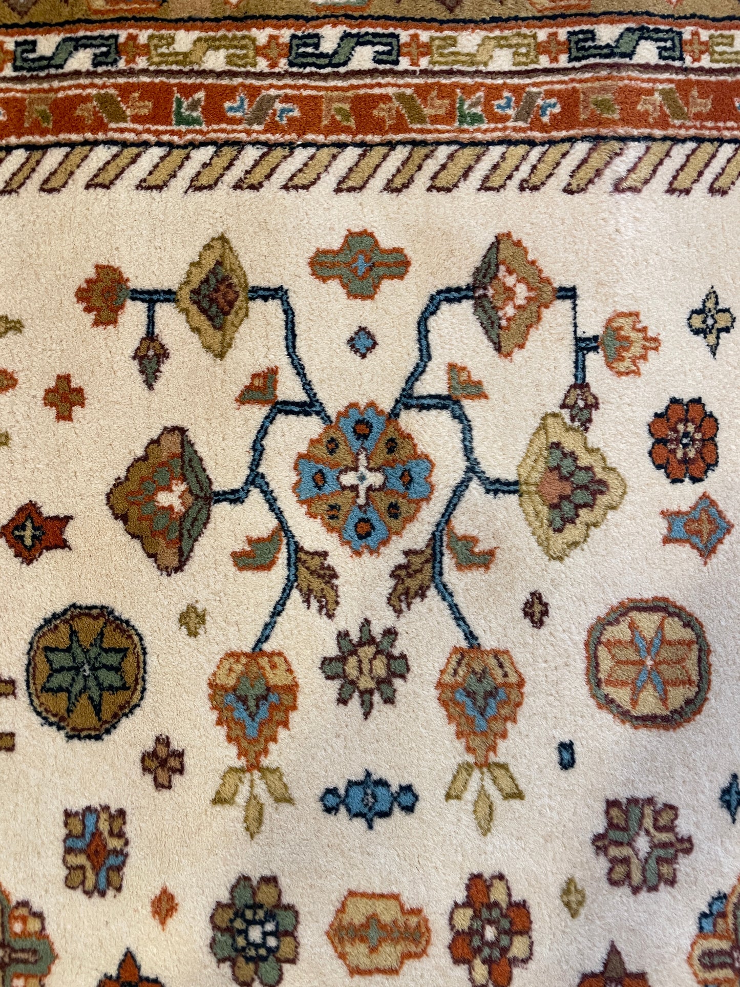 HK Kazak Rug, warm tones, 10x14 approx (0GU001)