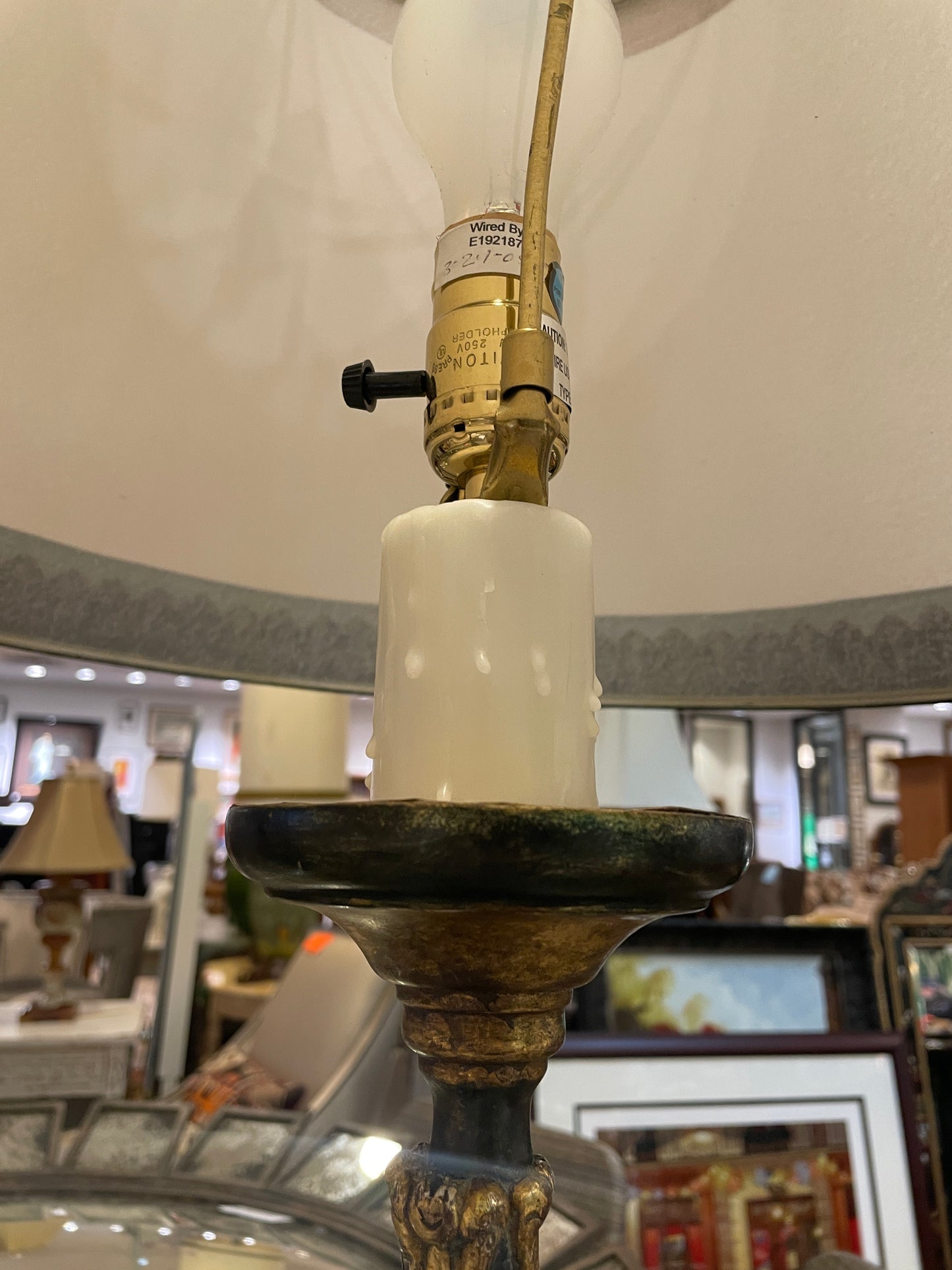 Italian Gilt Lamps, a pair AS IS (0OH001)