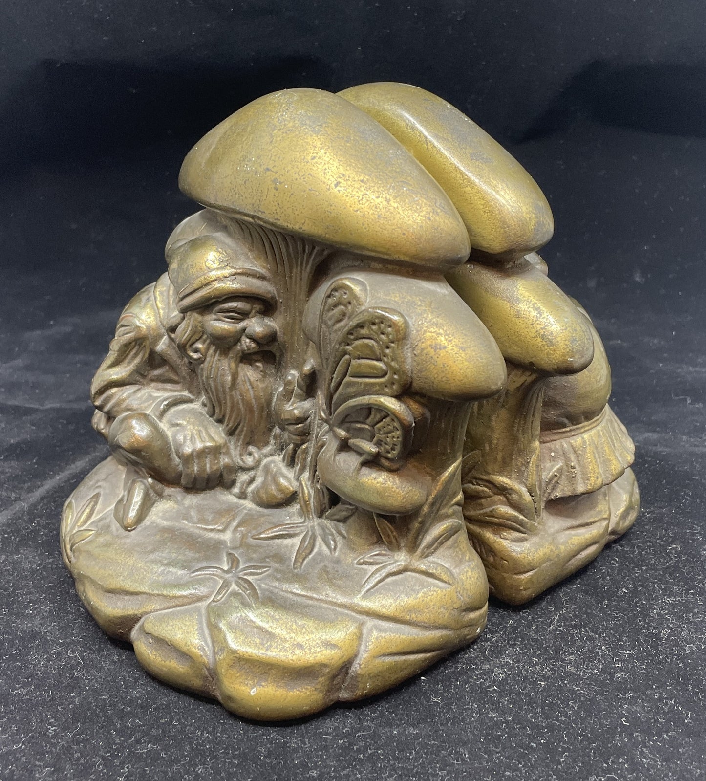 Armor Bronze Magic Mushroom Bookends by Allen (0H0008)