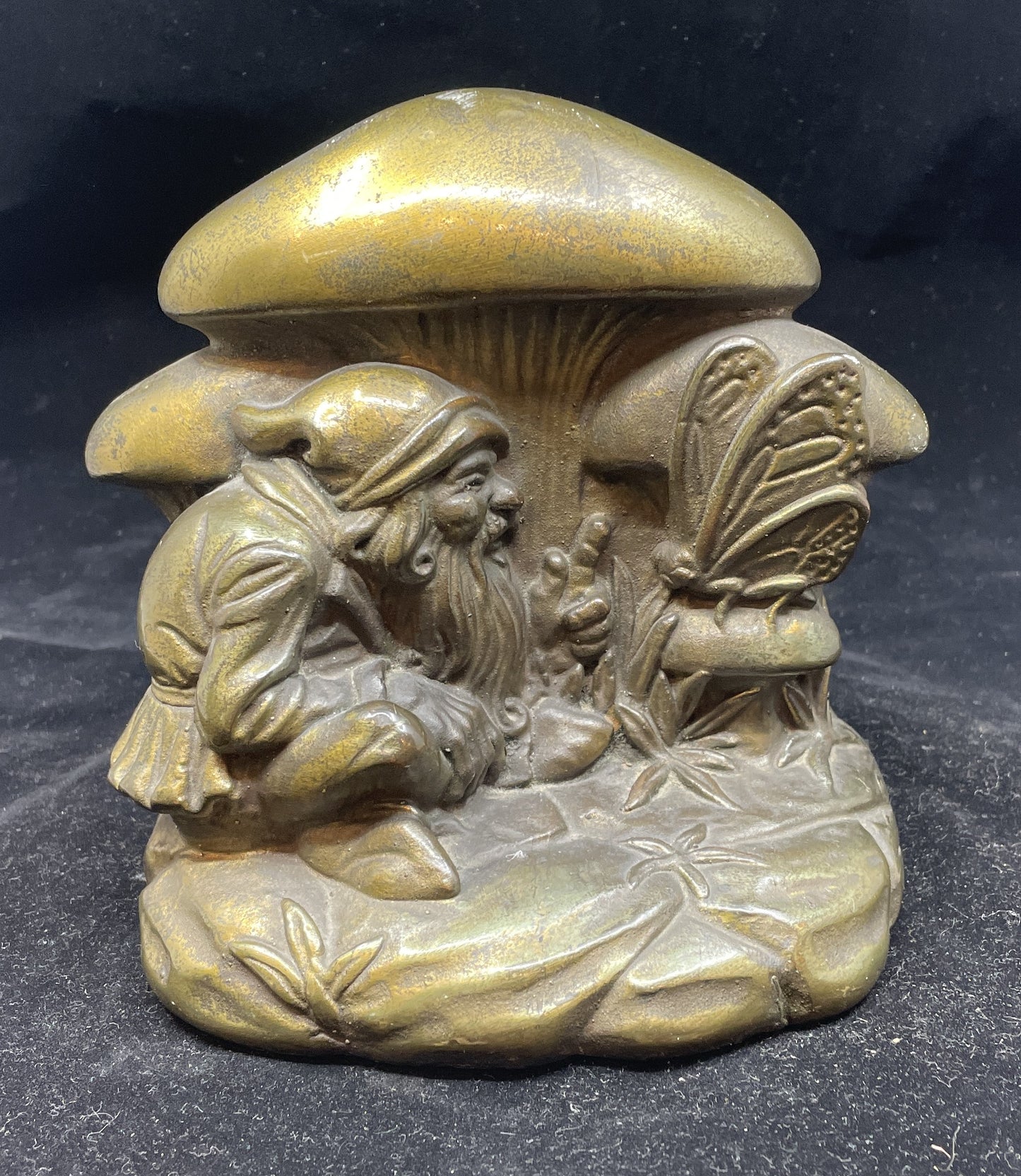 Armor Bronze Magic Mushroom Bookends by Allen (0H0008)