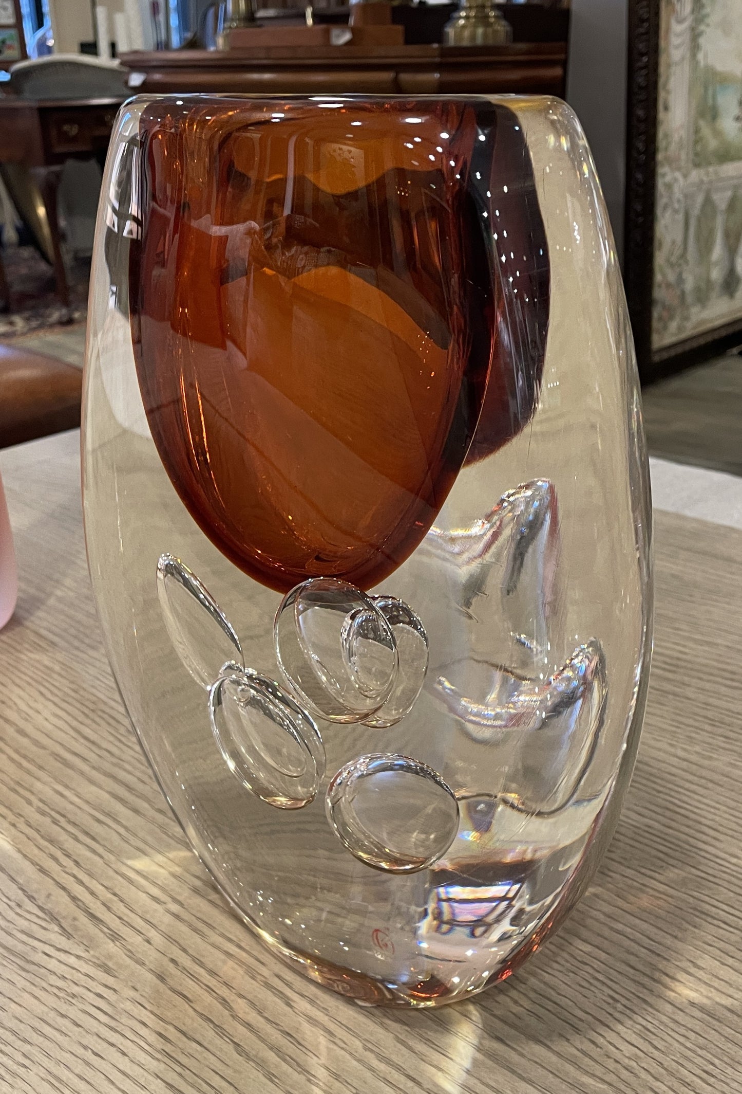 Vetro Artistico Murano Orange Vase (0OH005)