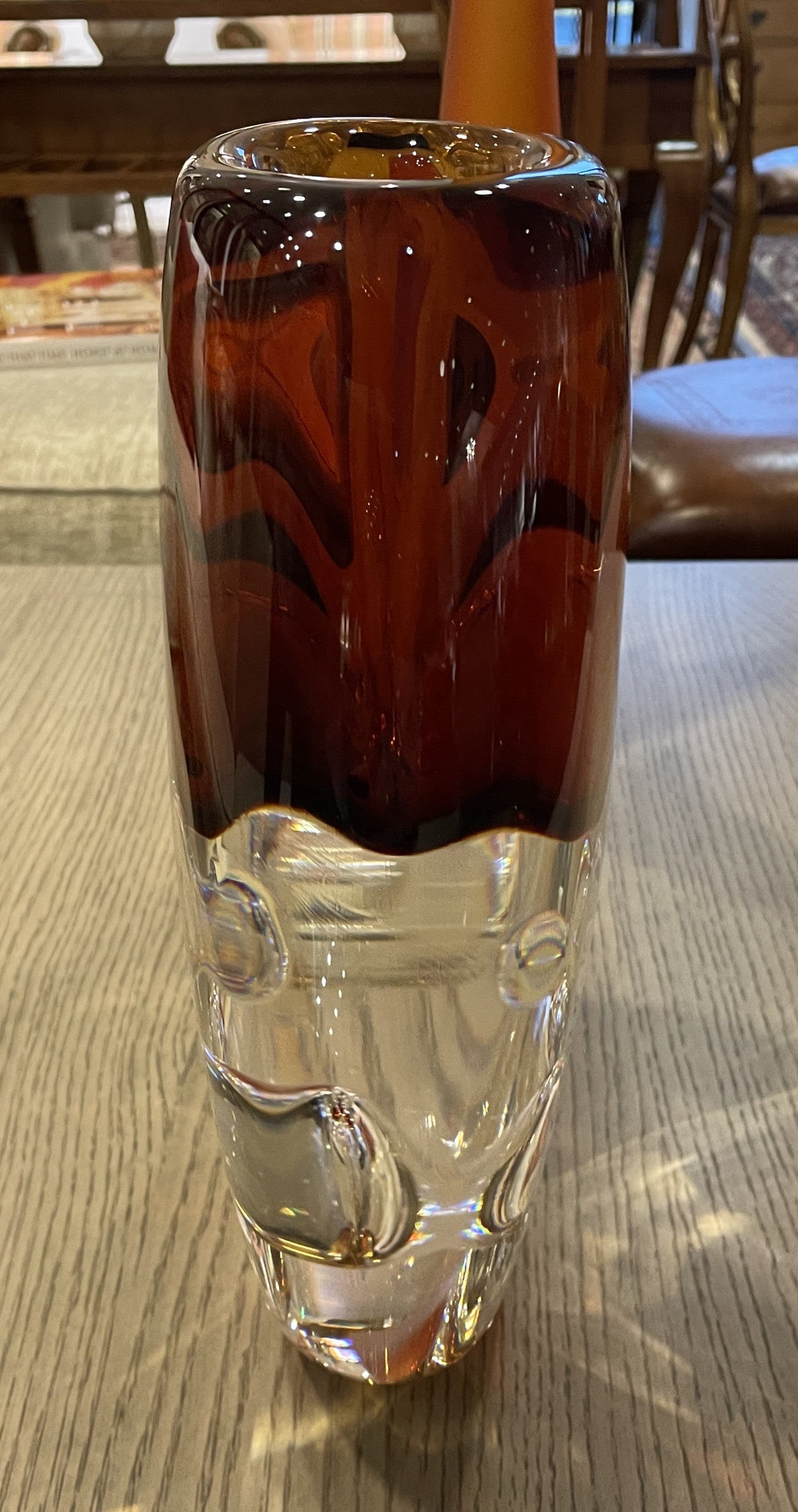 Vetro Artistico Murano Orange Vase (0OH005)