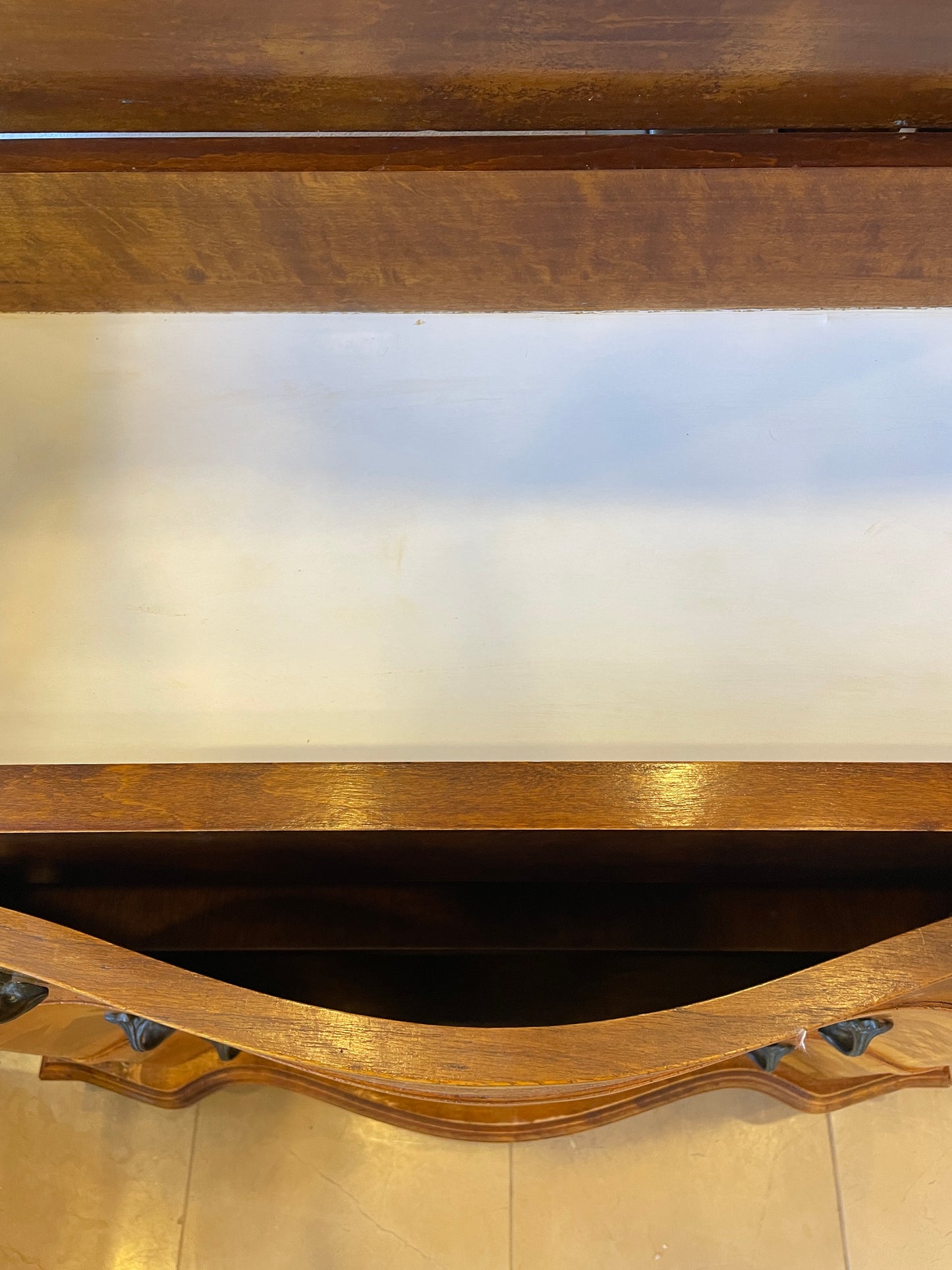 Italian Bar Cabinet with Diamond Pattern Inlay AS IS (0JZ00M)