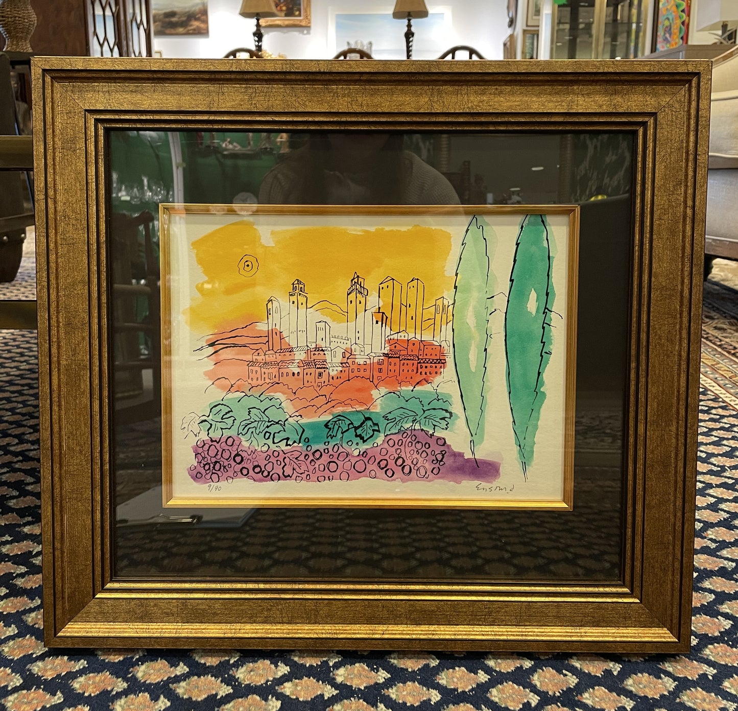 Wayne Ensrod "Village of San Gimignano Italy" Giclee (0CY00F)