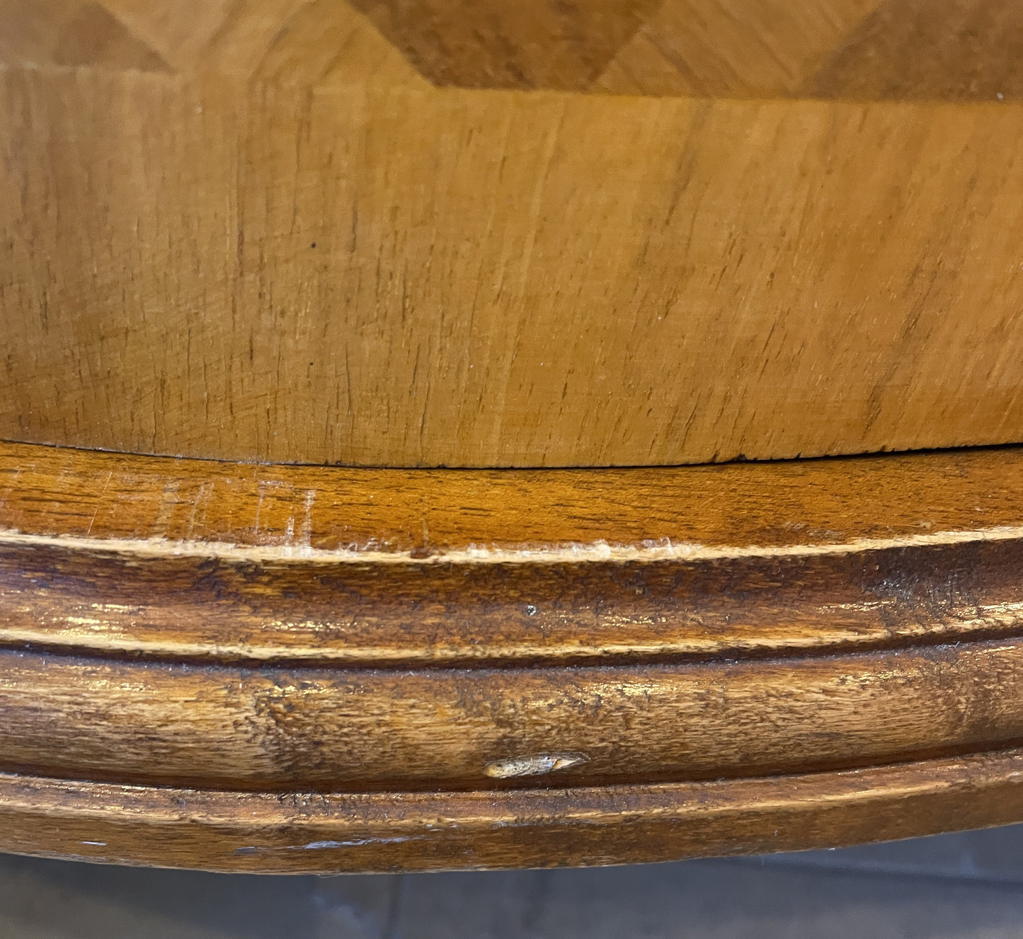 Italian Bar Cabinet with Diamond Pattern Inlay AS IS (0JZ00M)