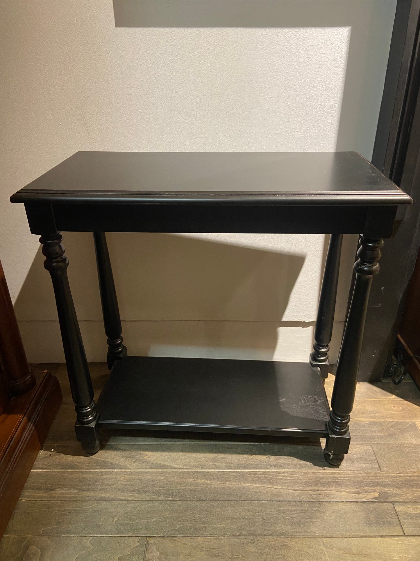 Black End Table with Candle Stand (27452)