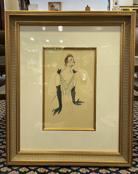 Toulouse Lautrec "Yvette Guilbert" Lithograph, Unsigned (0CY00I)
