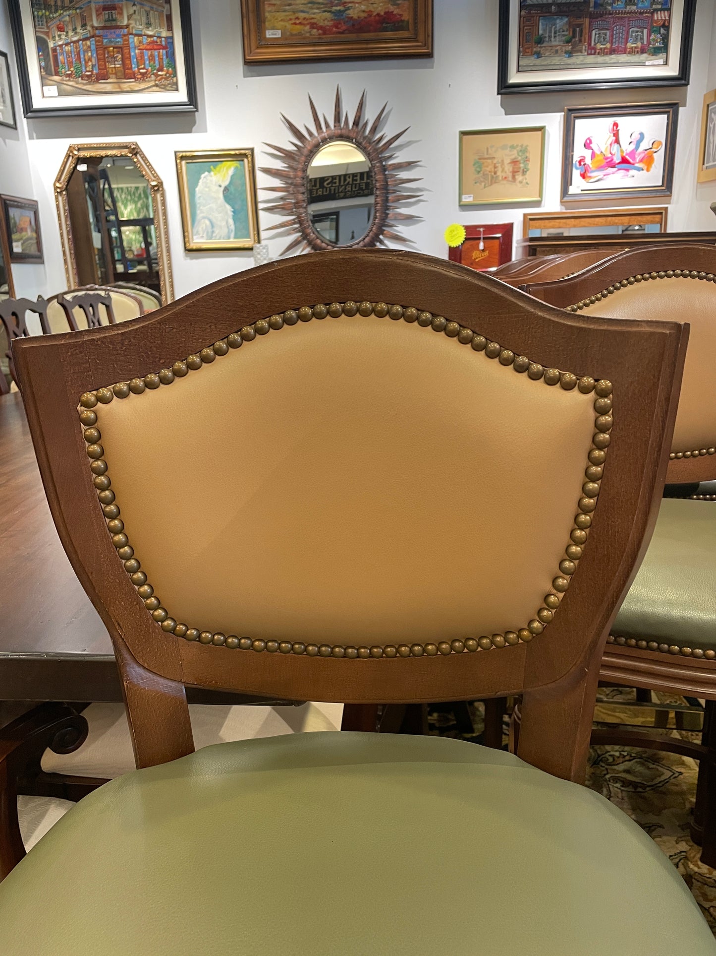 Shelby Williams Custom Leather Barstool (Six Available) (036001)