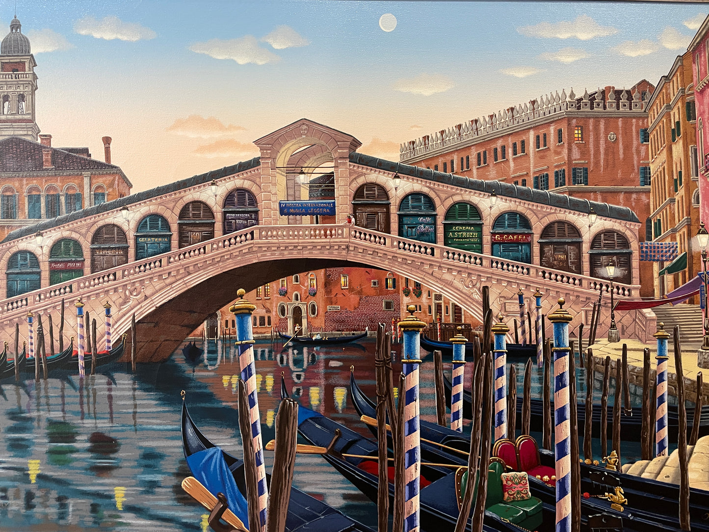 Ludmila Kondakova "Rialto Bridge at Sunset" Serigraph (0OI004)