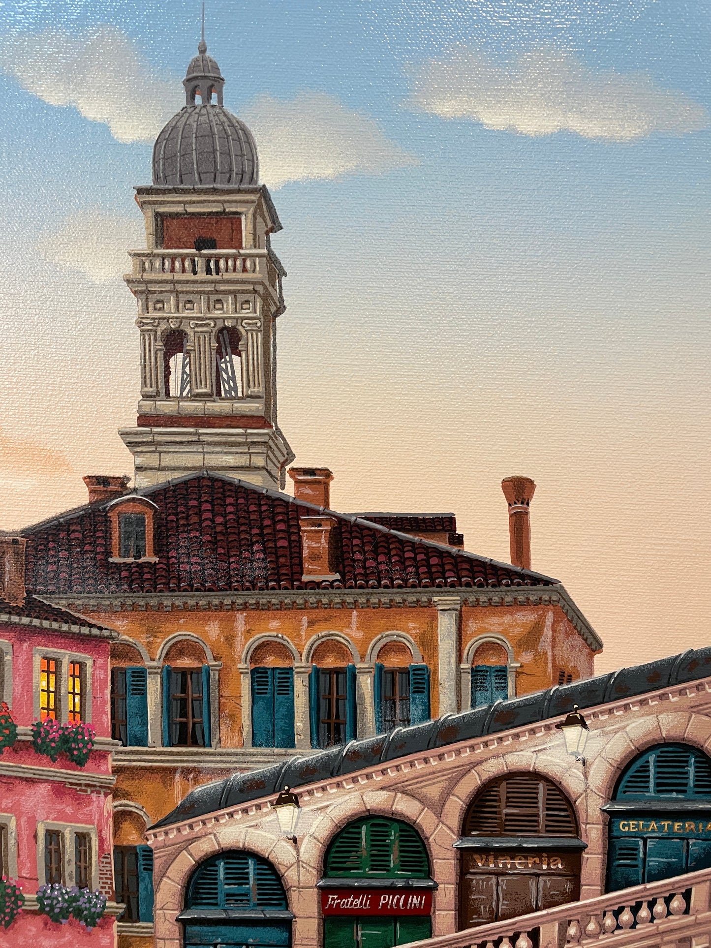 Ludmila Kondakova "Rialto Bridge at Sunset" Serigraph (0OI004)