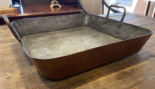 Antique Hand Hammered Copper Roaster (27469)