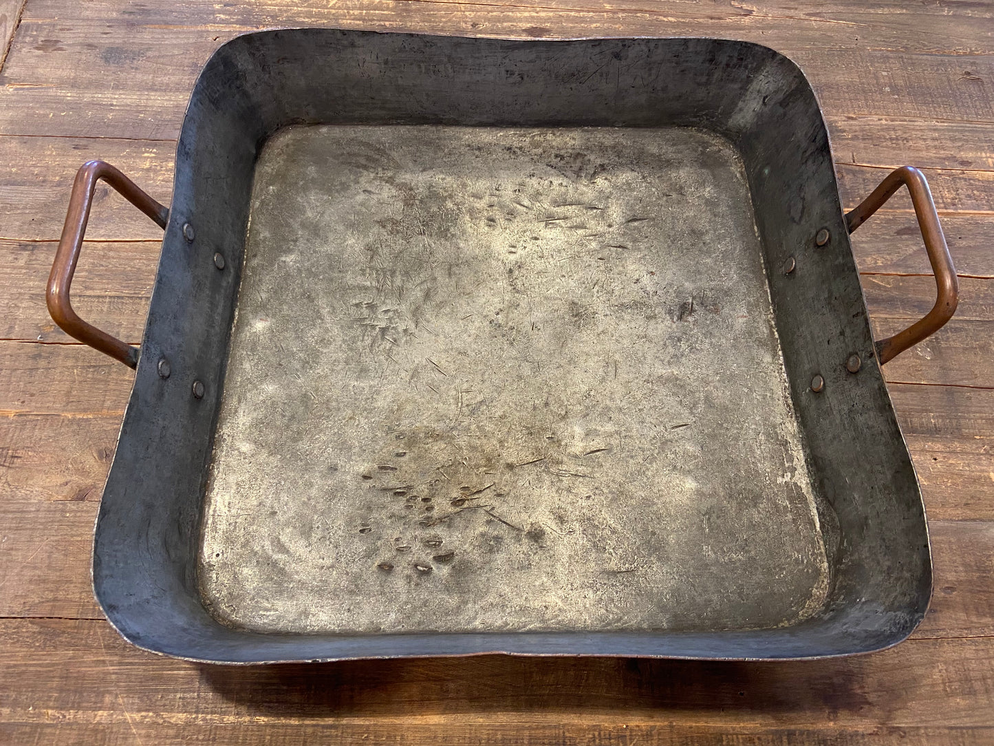 Antique Hand Hammered Copper Roaster (27469)