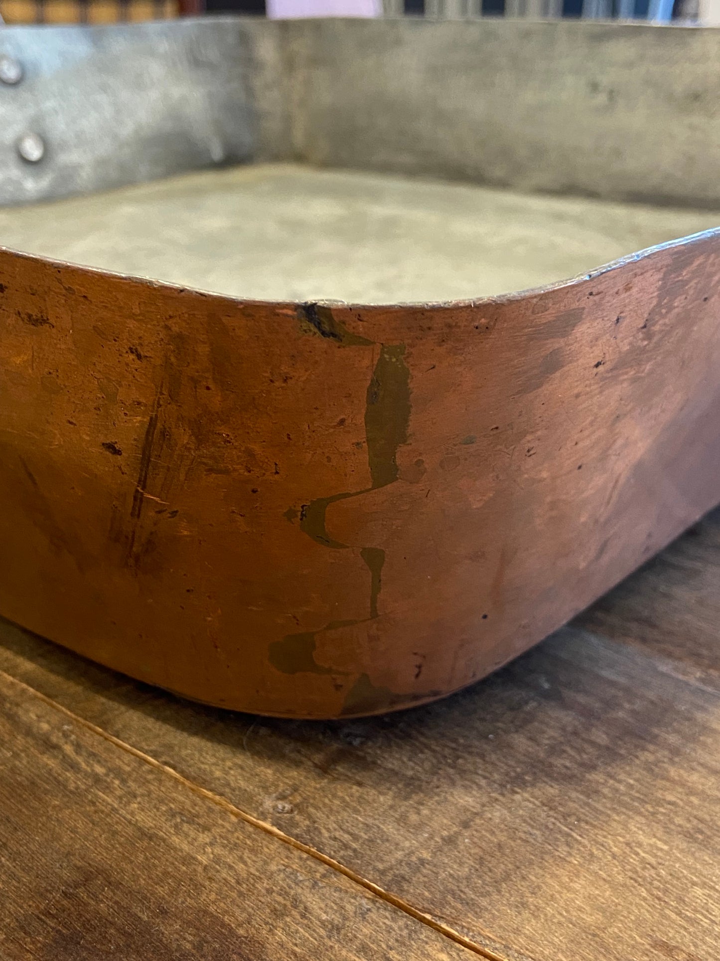 Antique Hand Hammered Copper Roaster (27469)